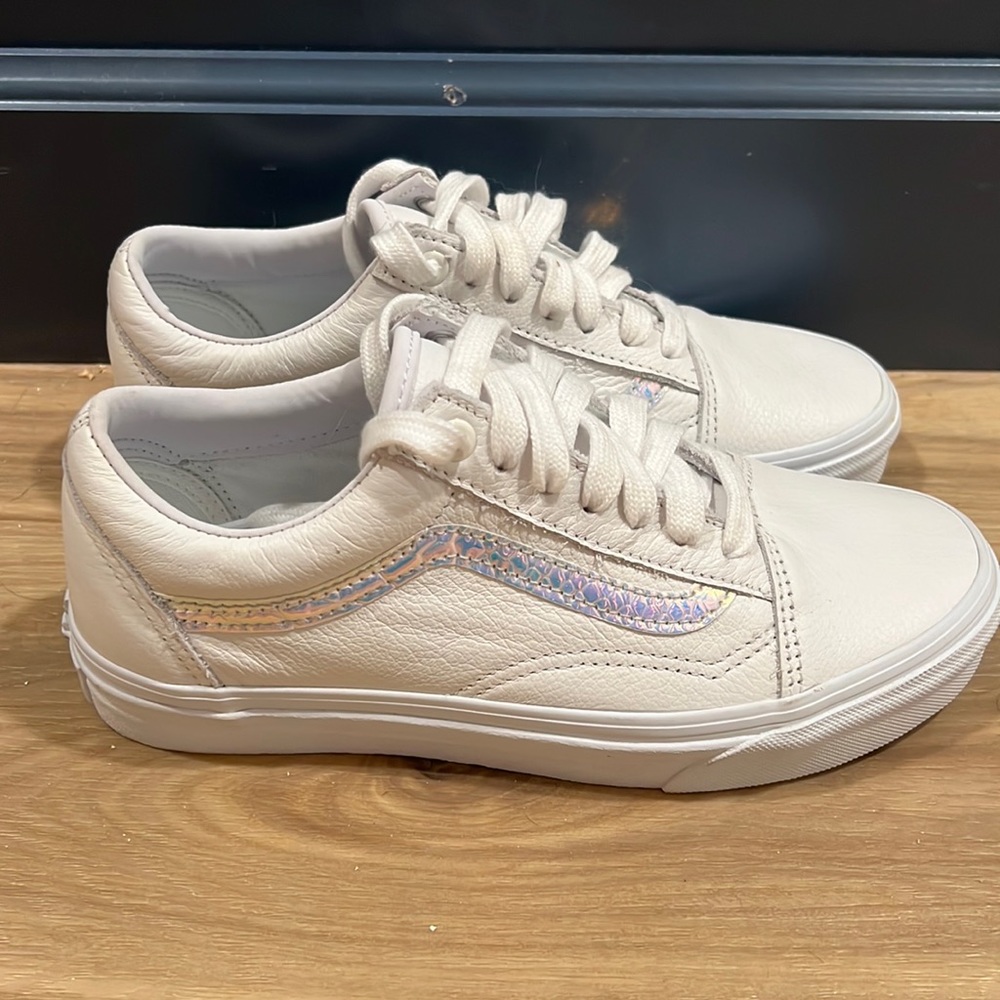 Holographic Leather Vans